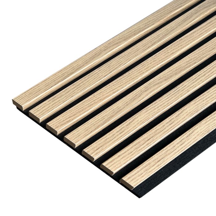 Akustický Panel Lamelový na Plsti Světlý Dub 2,1 x 30,5 cm – 1 m - Obrázek 4