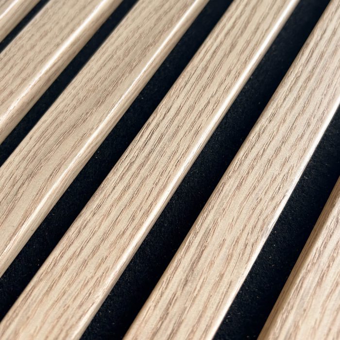 Akustický Panel Lamelový na Plsti Světlý Dub 2,1 x 30,5 cm – 1 m - Obrázek 3