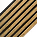Akustický Panel Lamelový na Plsti Zlatý Dub 2,1 x 30,5 cm – 2,7 m - Image 2