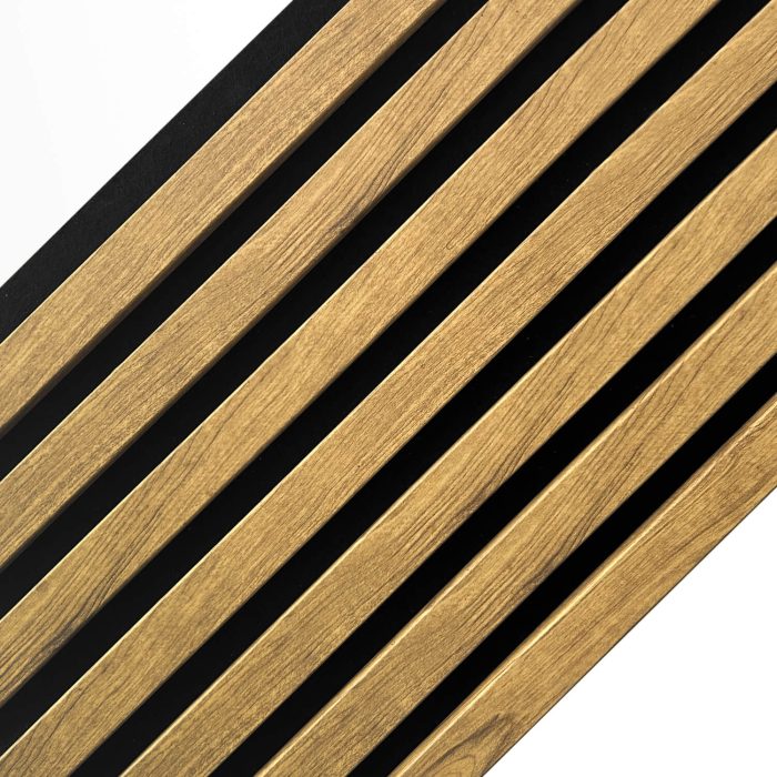Akustický Panel Lamelový na Plsti Zlatý Dub 2,1 x 30,5 cm – 2,7 m - Image 2